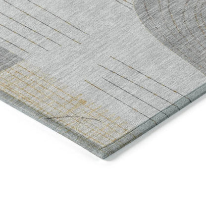Elas Gray Washable Indoor - Outdoor Rug - LOOMLAN - LOOMLAN Rugs - Outdoor Rugs