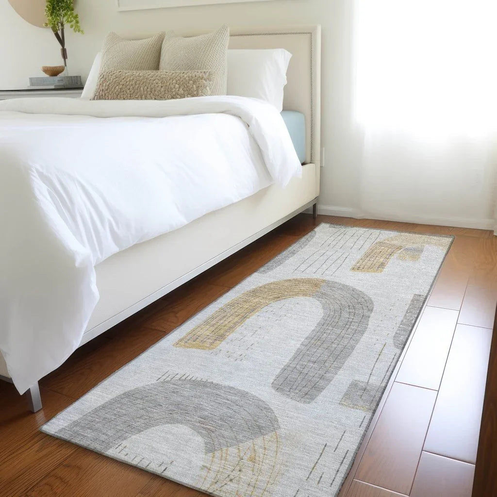 Elas Gray Washable Indoor - Outdoor Rug - LOOMLAN - LOOMLAN Rugs - Outdoor Rugs