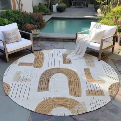 Elas Ivory Washable Indoor - Outdoor Rug - LOOMLAN - LOOMLAN Rugs - Outdoor Rugs