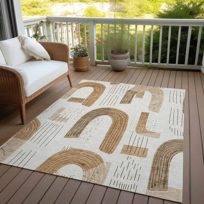 Elas Ivory Washable Indoor - Outdoor Rug - LOOMLAN - LOOMLAN Rugs - Outdoor Rugs
