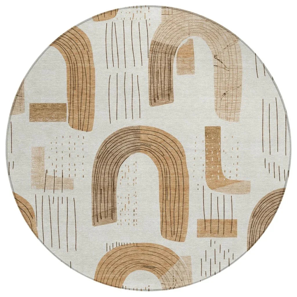 Elas Ivory Washable Indoor - Outdoor Rug - LOOMLAN - LOOMLAN Rugs - Outdoor Rugs