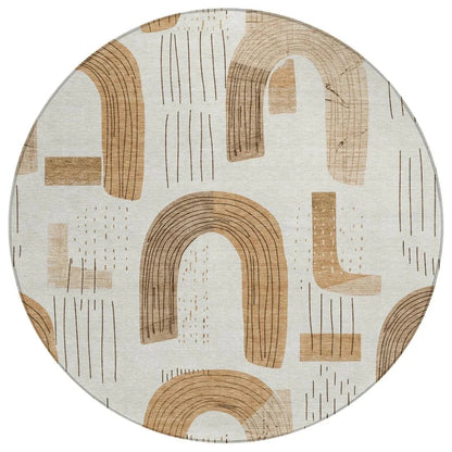Elas Ivory Washable Indoor - Outdoor Rug - LOOMLAN - LOOMLAN Rugs - Outdoor Rugs