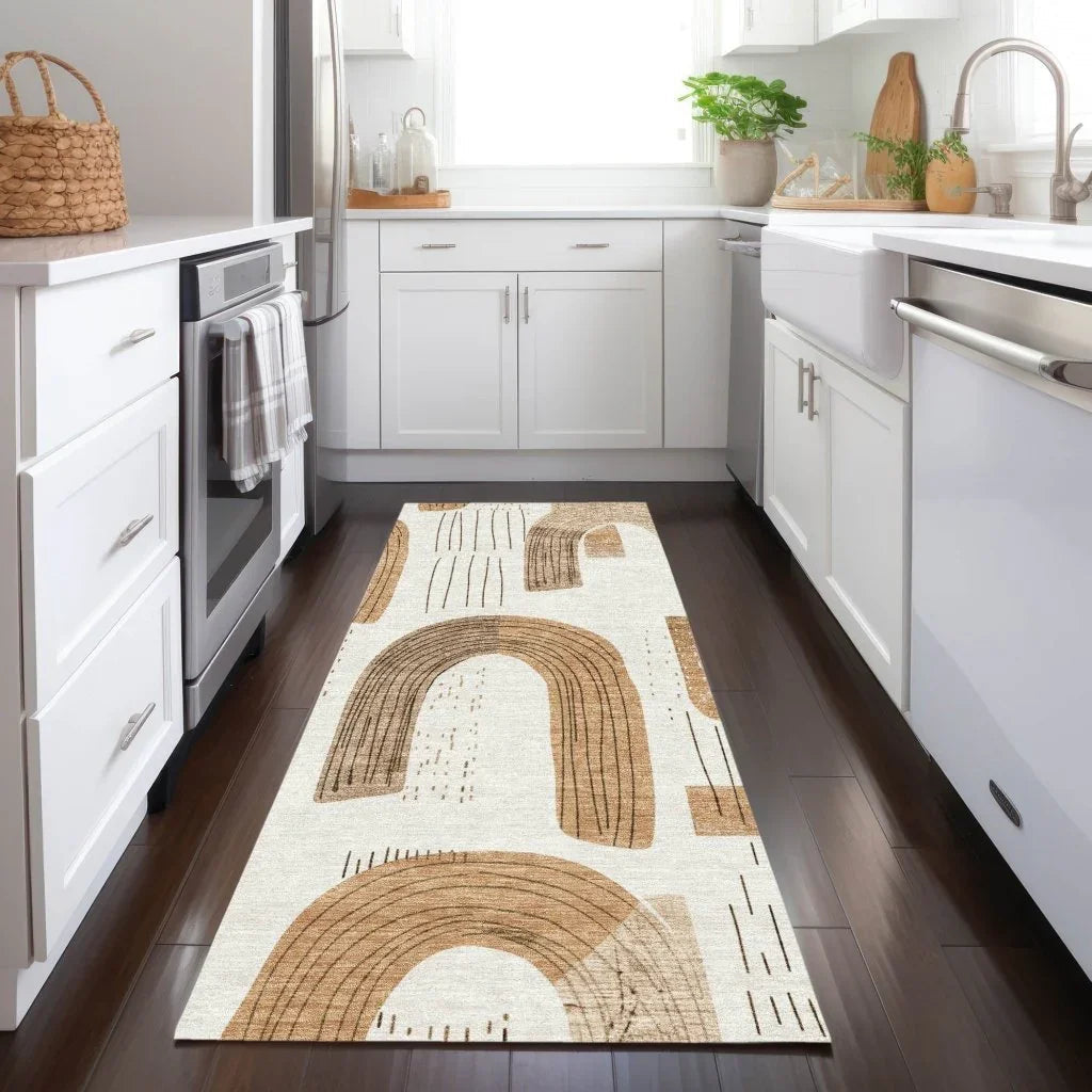 Elas Ivory Washable Indoor - Outdoor Rug - LOOMLAN - LOOMLAN Rugs - Outdoor Rugs