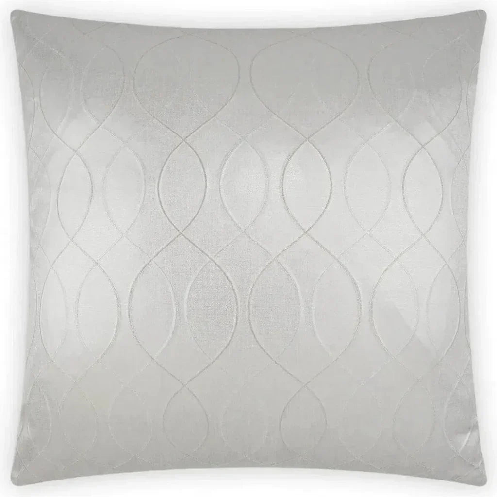 Elation Pearl White Throw Pillow With Insert - LOOMLAN - Throw Pillows