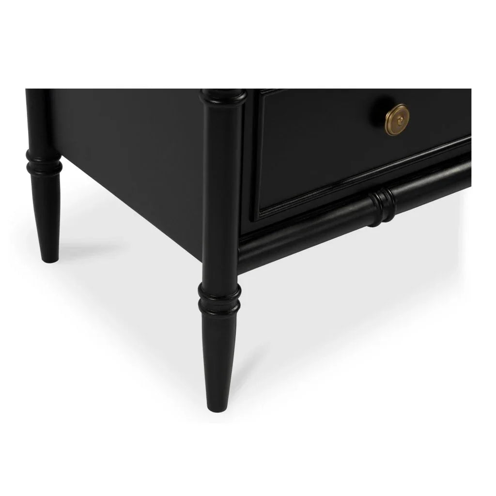 Eleanor Black Marble Five Drawer Chest - LOOMLAN - Moe's Home - Chests