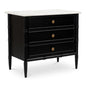 Eleanor Black With Marble Top Nightstand - LOOMLAN - Moe's Home - Nightstands