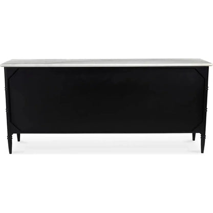 Eleanor Marble & Wood Black 6 Drawer Dresser - LOOMLAN - Moe's Home - Dressers