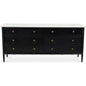 Eleanor Marble & Wood Black 6 Drawer Dresser - LOOMLAN - Moe's Home - Dressers