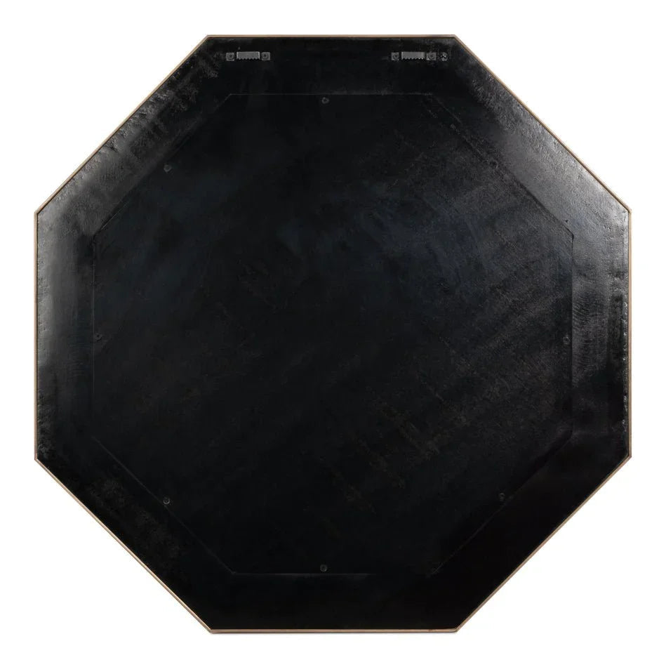 Eleanor Shagreen Leather Warpped Wall Mirror - LOOMLAN - Sarreid - Wall Mirrors