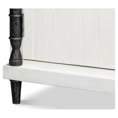 Elegance Wood and Iron White Credenza - LOOMLAN - Sarreid - Sideboards