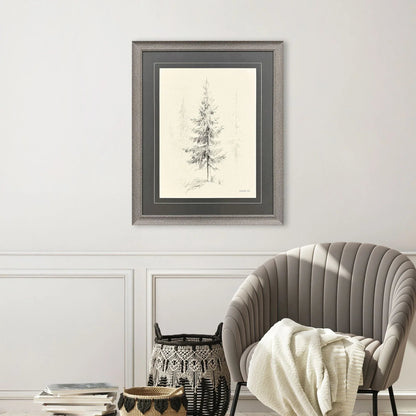 Elegant Pine Black Framed Wall Art