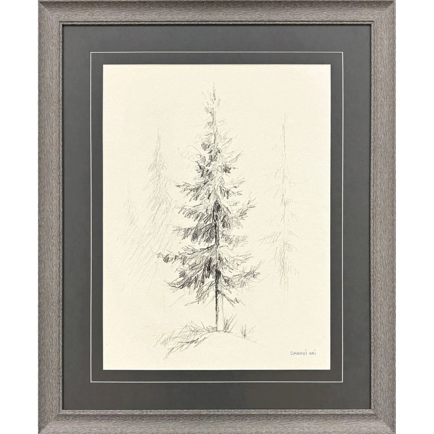 Elegant Pine Black Framed Wall Art