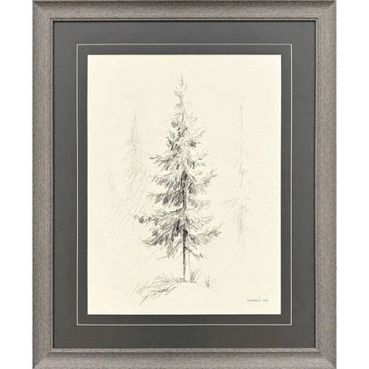 Elegant Pine Black Framed Wall Art