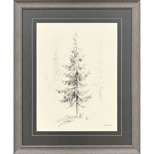 Elegant Pine Black Framed Wall Art