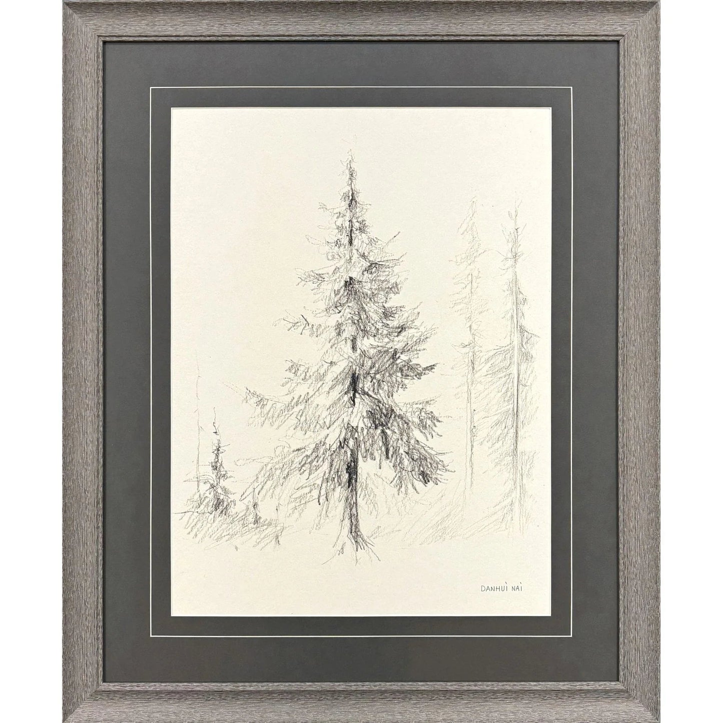 Elegant Pine Black Framed Wall Art