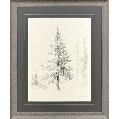 Elegant Pine Black Framed Wall Art