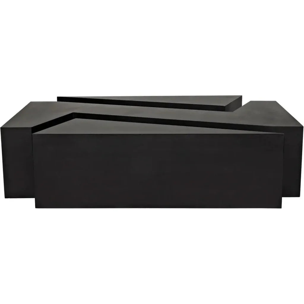 Element Black Steel Geometric Coffee Table - LOOMLAN - Noir - Coffee Tables