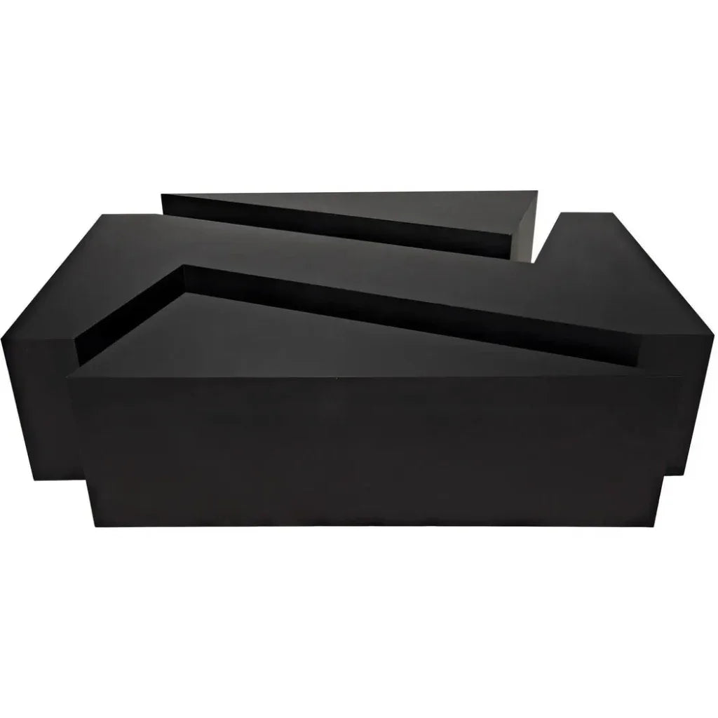 Element Black Steel Geometric Coffee Table - LOOMLAN - Noir - Coffee Tables