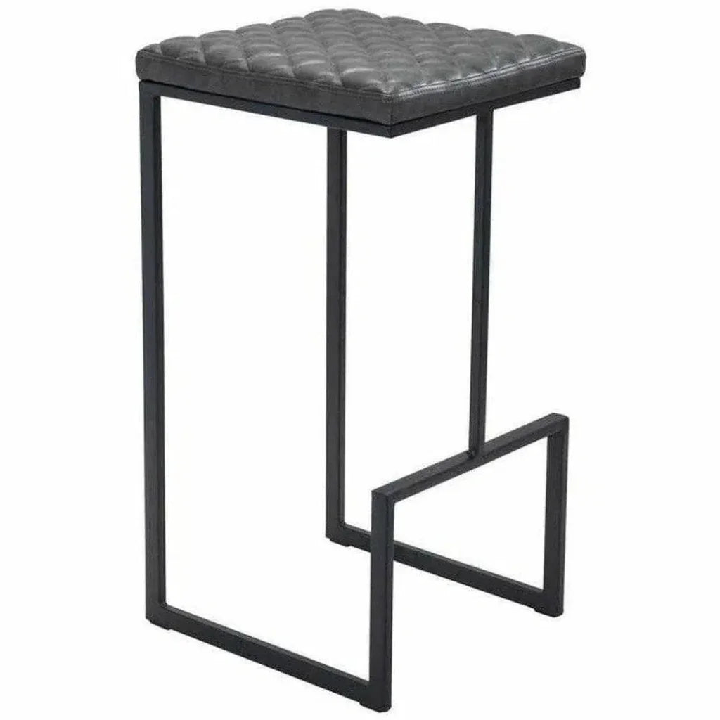 Element Barstool Gray - LOOMLAN - Zuo Modern - Bar Stools