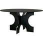 Element Dining Table, Black Metal-Dining Tables-Noir-LOOMLAN