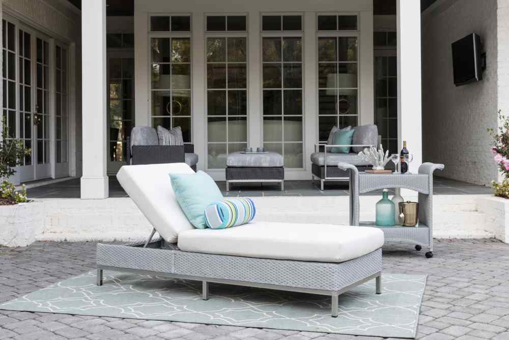 Elements Loom Wicker Outdoor Chaise-Outdoor Chaises-Lloyd Flanders-LOOMLAN