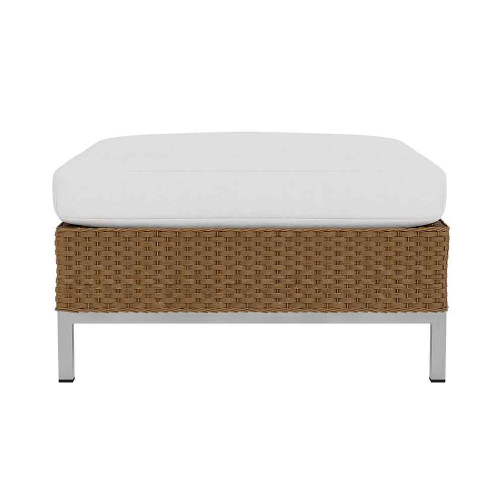 Elements Loom Wicker Outdoor Ottoman-Outdoor Ottomans-Lloyd Flanders-LOOMLAN