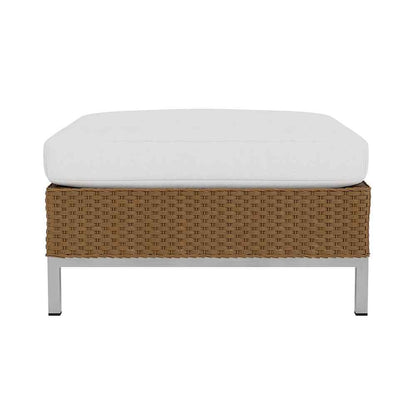 Elements Loom Wicker Outdoor Ottoman-Outdoor Ottomans-Lloyd Flanders-LOOMLAN