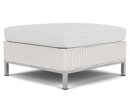 Elements Loom Wicker Outdoor Ottoman-Outdoor Ottomans-Lloyd Flanders-LOOMLAN