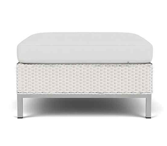 Elements Loom Wicker Outdoor Ottoman-Outdoor Ottomans-Lloyd Flanders-LOOMLAN