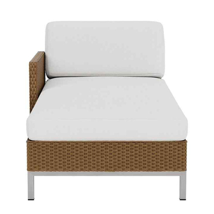 Elements Outdoor Chaise with Loom Arm and Back-Outdoor Chaises-Lloyd Flanders-LOOMLAN