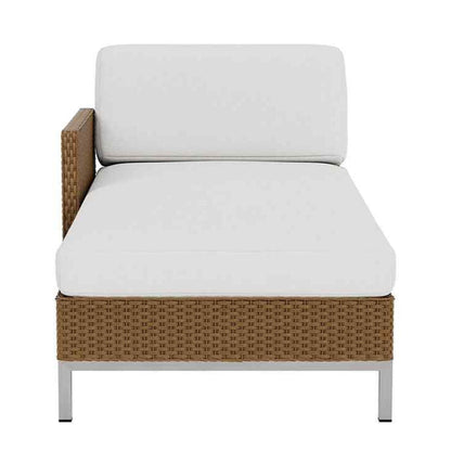 Elements Outdoor Chaise with Loom Arm and Back-Outdoor Chaises-Lloyd Flanders-LOOMLAN