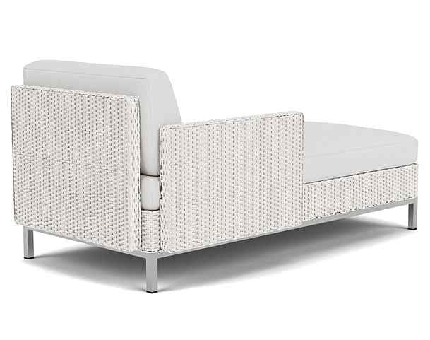 Elements Outdoor Chaise with Loom Arm and Back-Outdoor Chaises-Lloyd Flanders-LOOMLAN