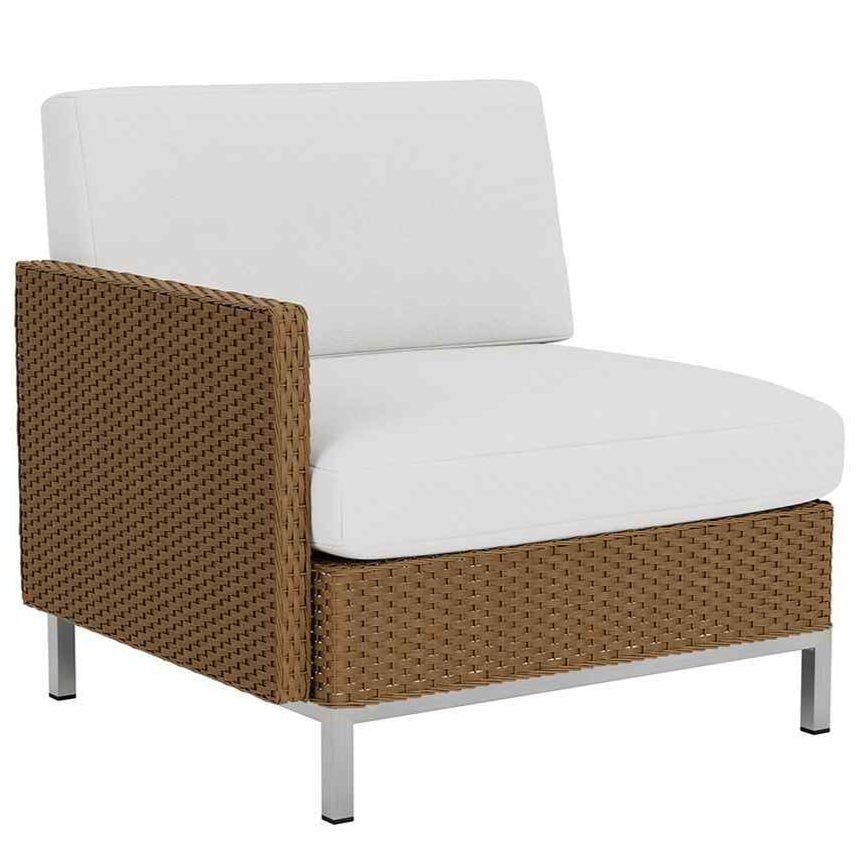 Elements Outdoor Lounge Chair with Loom Arm and Back-Outdoor Lounge Chairs-Lloyd Flanders-Right Facing-LOOMLAN