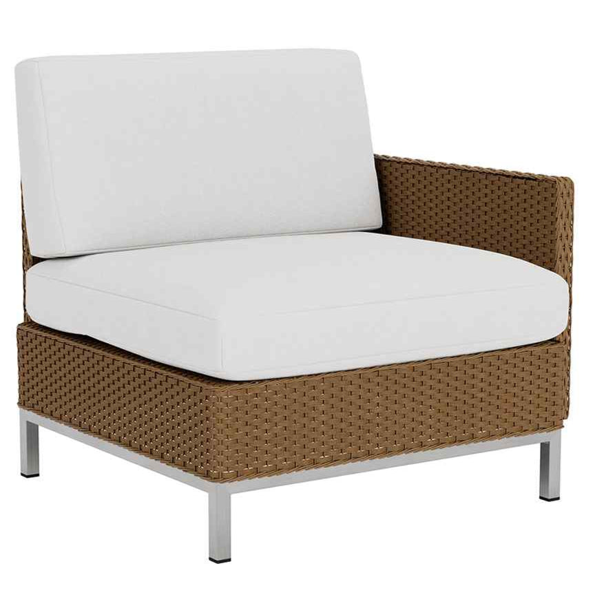 Elements Outdoor Lounge Chair with Loom Arm and Back-Outdoor Lounge Chairs-Lloyd Flanders-Left Facing-LOOMLAN