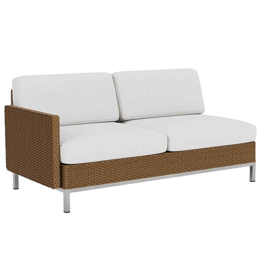 Elements Outdoor Settee with Loom Arm and Back