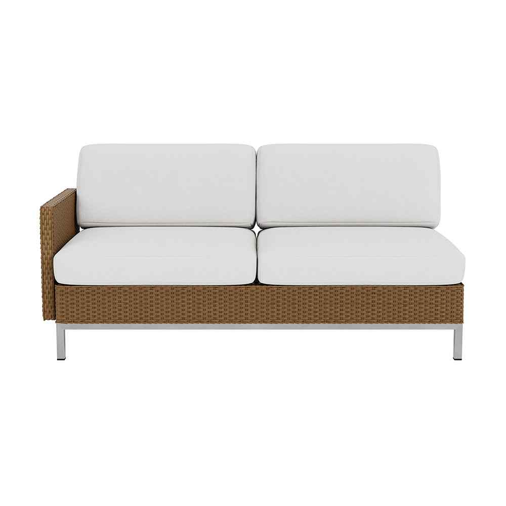 Elements Outdoor Settee with Loom Arm and Back