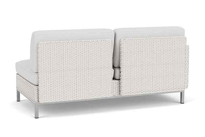 Elements Outdoor Settee with Loom Arm and Back
