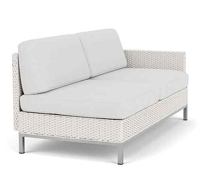 Elements Outdoor Settee with Loom Arm and Back