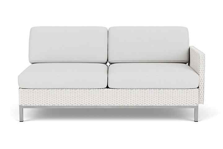 Elements Outdoor Settee with Loom Arm and Back