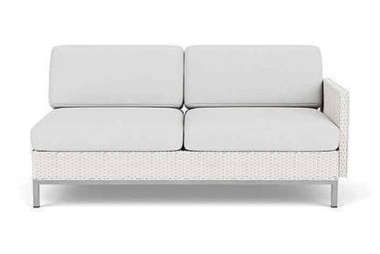 Elements Outdoor Settee with Loom Arm and Back