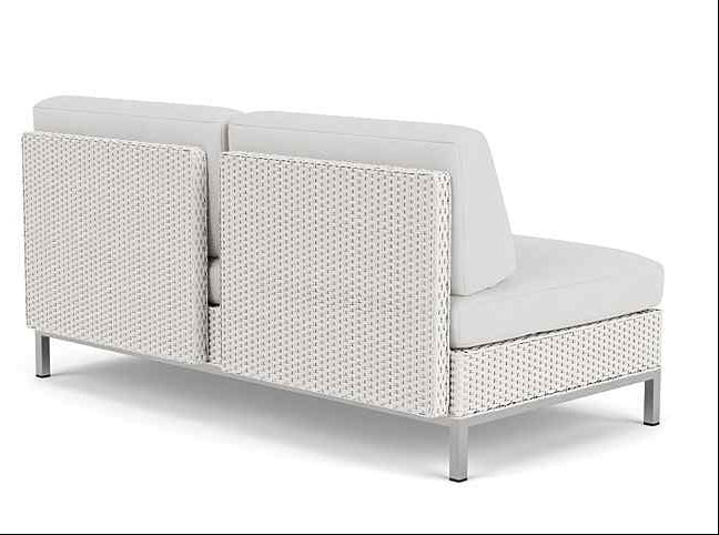 Elements Outdoor Settee with Loom Arm and Back