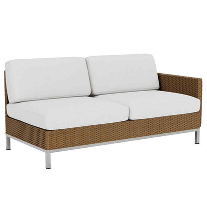 Elements Outdoor Settee with Loom Arm and Back