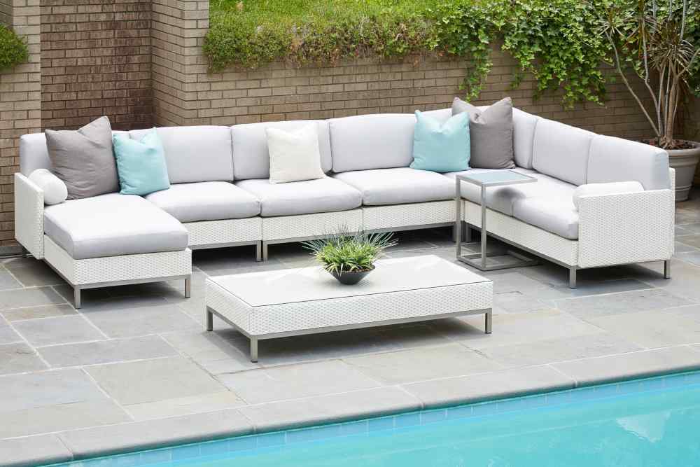 Elements Rectangular Outdoor Cocktail Table-Outdoor Coffee Tables-Lloyd Flanders-LOOMLAN