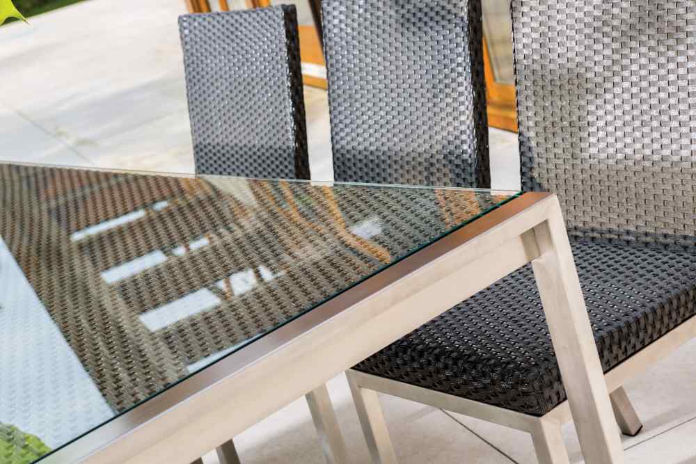 Elements Wicker Rectangular Outdoor Dining Table-Outdoor Dining Tables-Lloyd Flanders-LOOMLAN