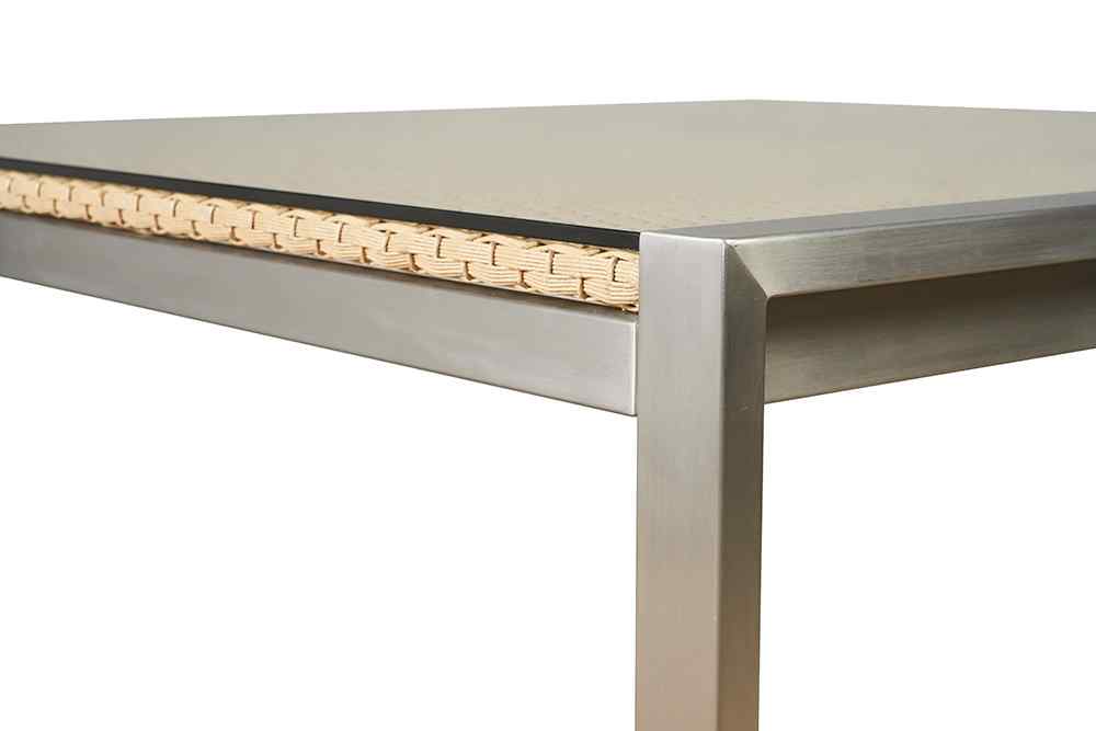 Elements Wicker Square Outdoor Dining Table-Outdoor Dining Tables-Lloyd Flanders-LOOMLAN