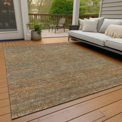 Elenore Brown Washable Indoor - Outdoor Rug - LOOMLAN - LOOMLAN Rugs - Outdoor Rugs