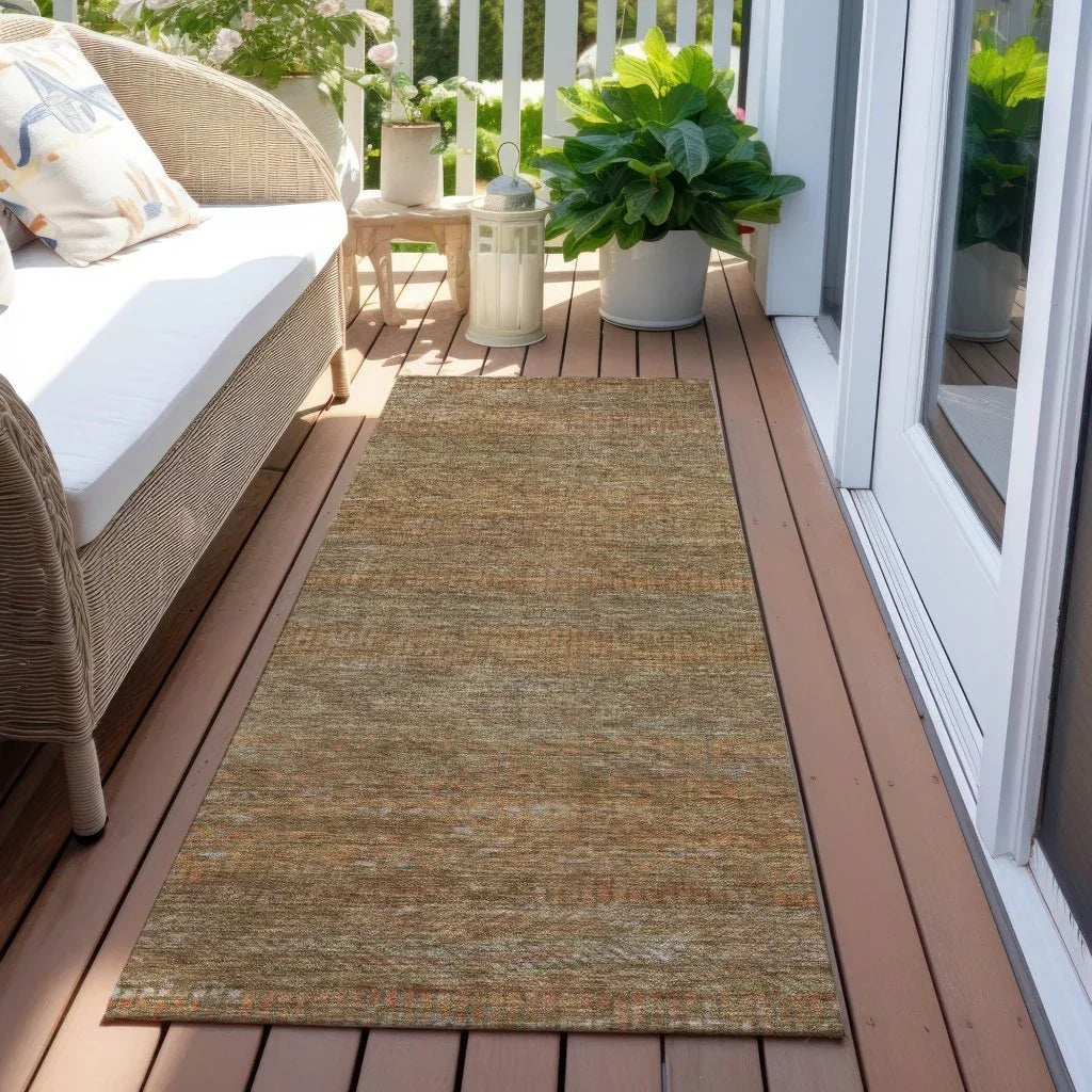 Elenore Brown Washable Indoor - Outdoor Rug - LOOMLAN - LOOMLAN Rugs - Outdoor Rugs