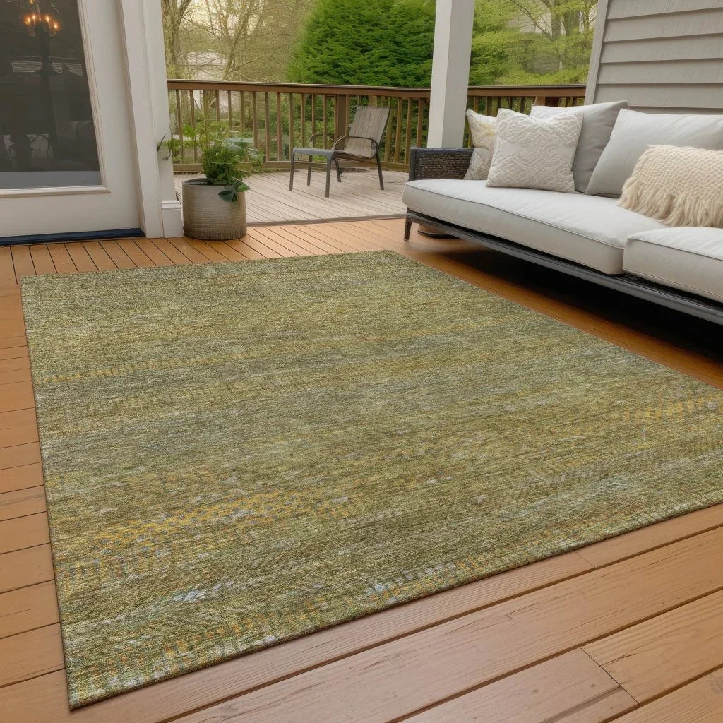 Elenore Green Washable Indoor - Outdoor Rug - LOOMLAN - LOOMLAN Rugs - Outdoor Rugs