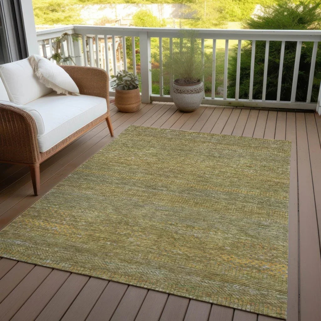 Elenore Green Washable Indoor - Outdoor Rug - LOOMLAN - LOOMLAN Rugs - Outdoor Rugs