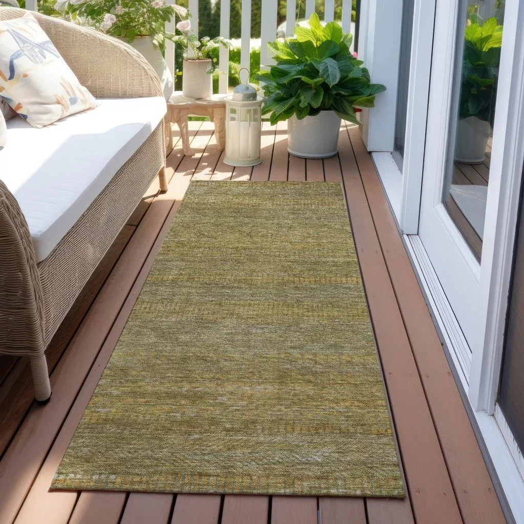 Elenore Green Washable Indoor - Outdoor Rug - LOOMLAN - LOOMLAN Rugs - Outdoor Rugs